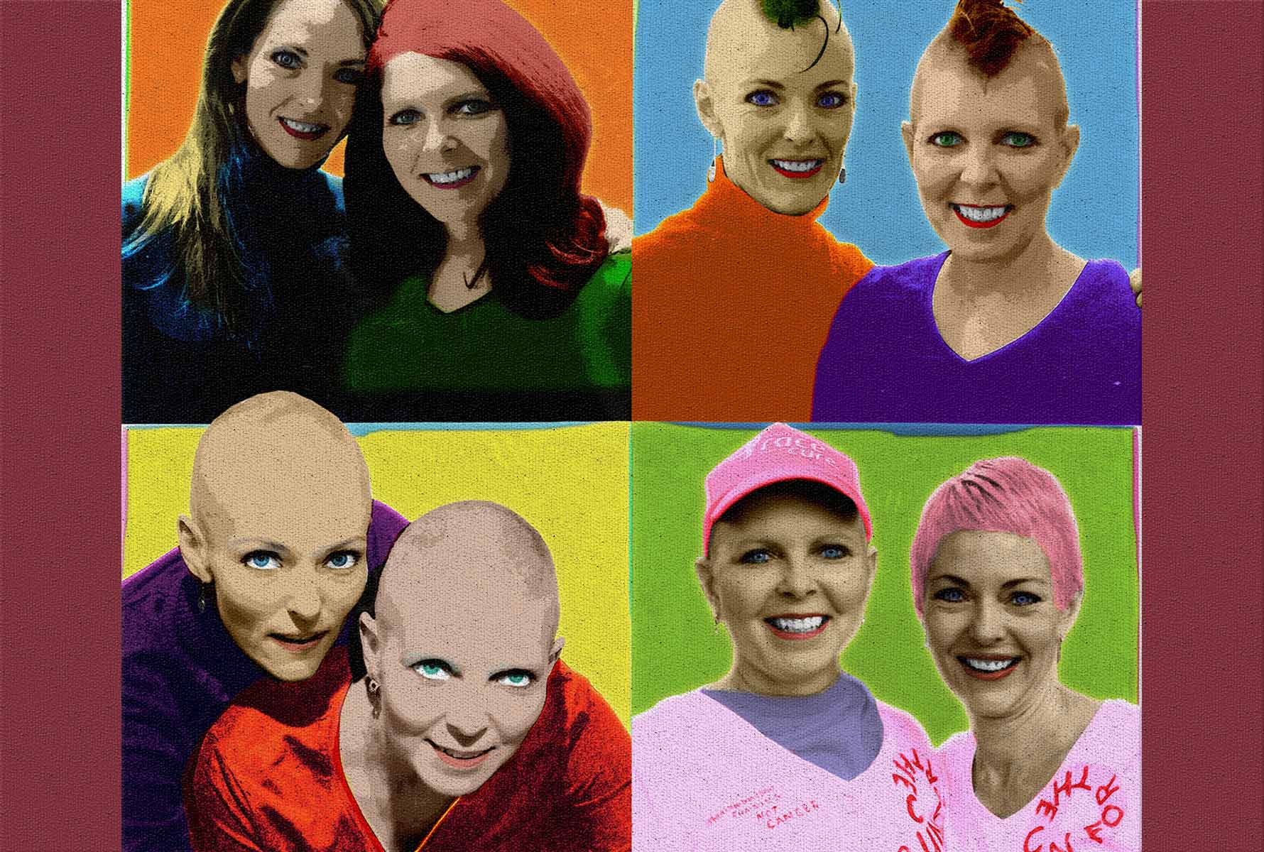 Pop-Art Print to Commemorate Sister Bond thru Chemo Treatment Therapy